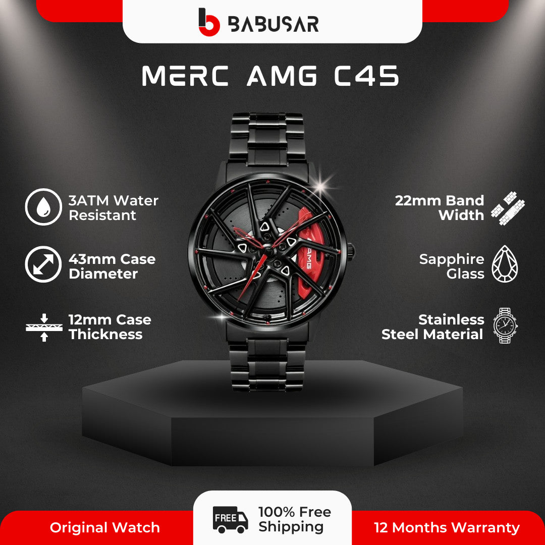Babusar Merc C45Spinning - Car Rim Watch