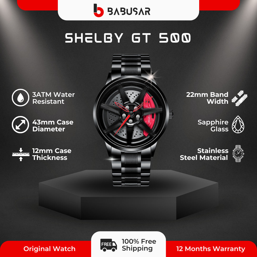 Babusar Shelby GT500 - Spinning - 3D Wheel Watch