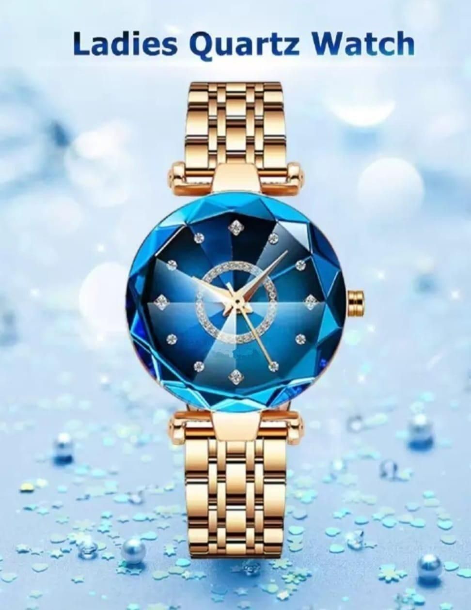 Women’s Chic Diamond-Cut Watch – Sparkle with Every Tick