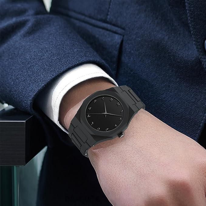 Luxury Arabic Dial Analog Watch – Sleek Polycarbonate Build, Statement Style