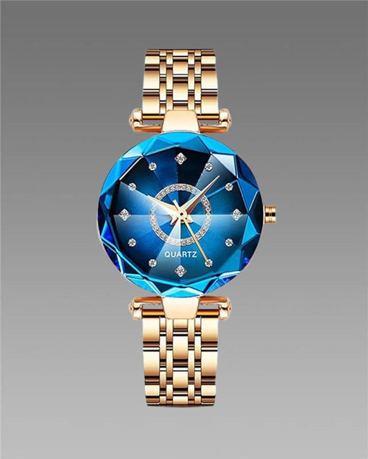 Women’s Chic Diamond-Cut Watch – Sparkle with Every Tick