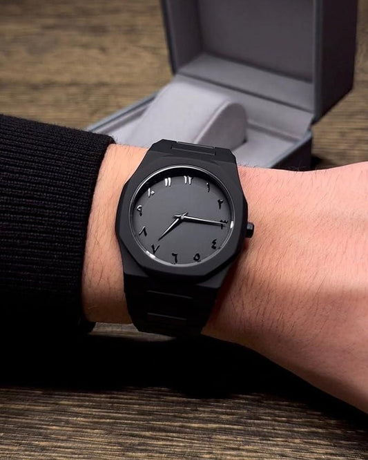 Luxury Arabic Dial Analog Watch – Sleek Polycarbonate Build, Statement Style