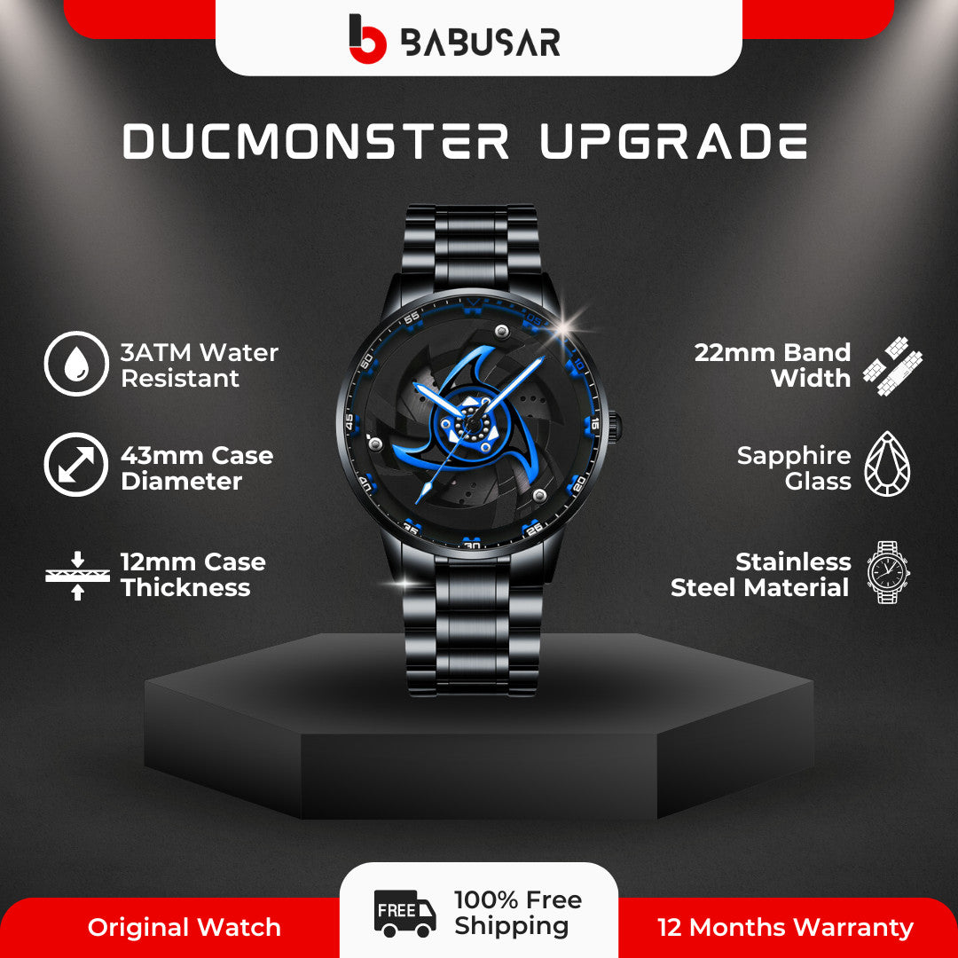 Babusar DucMonster Upgraded - Spinning - Car Wheel Watch