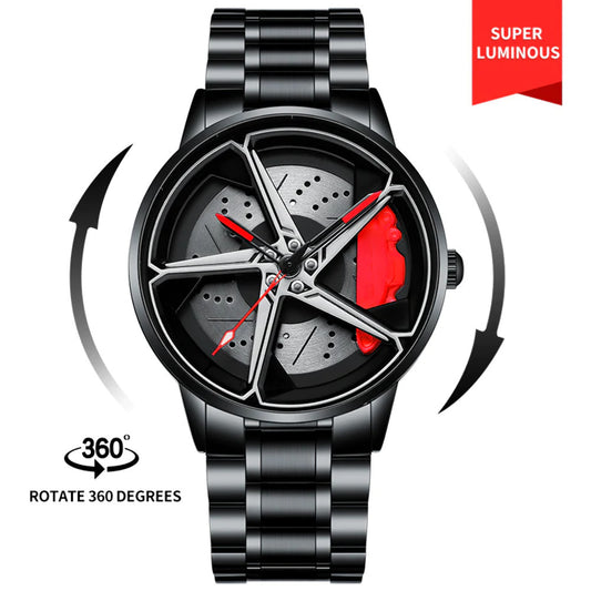 Babusar Red Rocket 488 - Spinning - 3D Wheel Watch