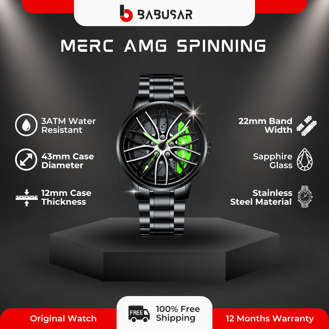 Babusar Merc AMG - Spinning - Car Rim Watch